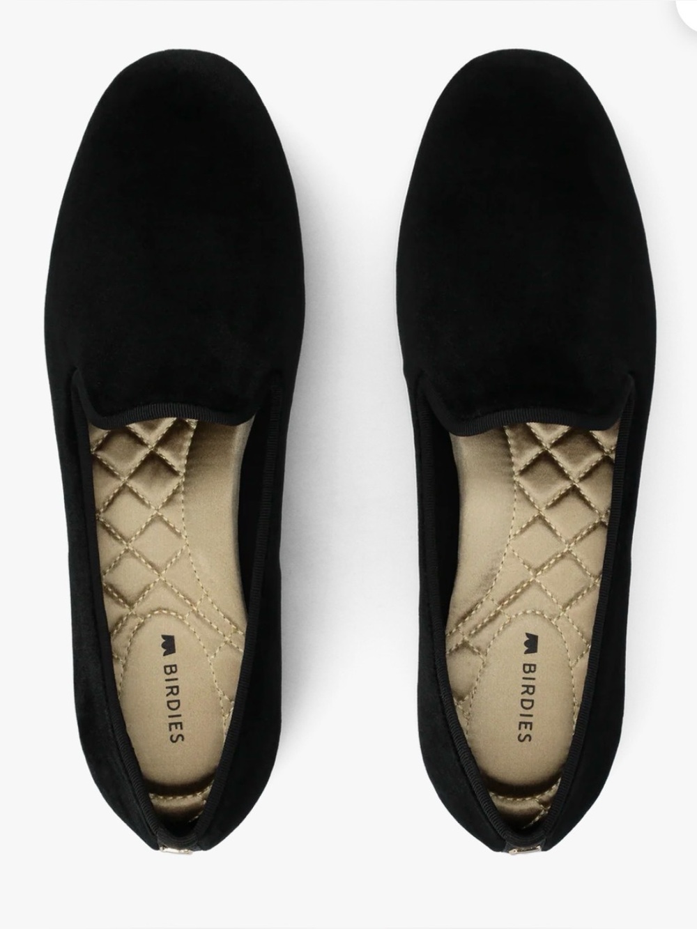Birdies The Starling Flats in Black Velvet Size 8.5